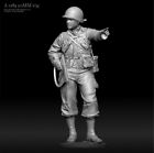 1/35 WWII European Army Commander White Mold Resin Mini Soldier Ornaments Model