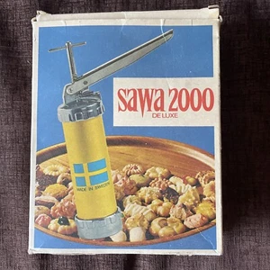 Sawa 2000 Deluxe Cookie Press Spritz Maker Metal Made In Sweden - Vintage/food - Picture 1 of 3