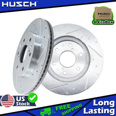 Front Drilled Disc Brake Rotors for GMC Yukon XL/XL 1500 & 2009-2014 Savana 1500 Foto 1 de 4