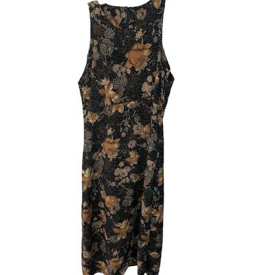 Vestido La Belle Para Mujer Talla 5 Floral Midi Oscuro Romántico Capricho Y2K EE. UU. De Colección Foto 1 de 4