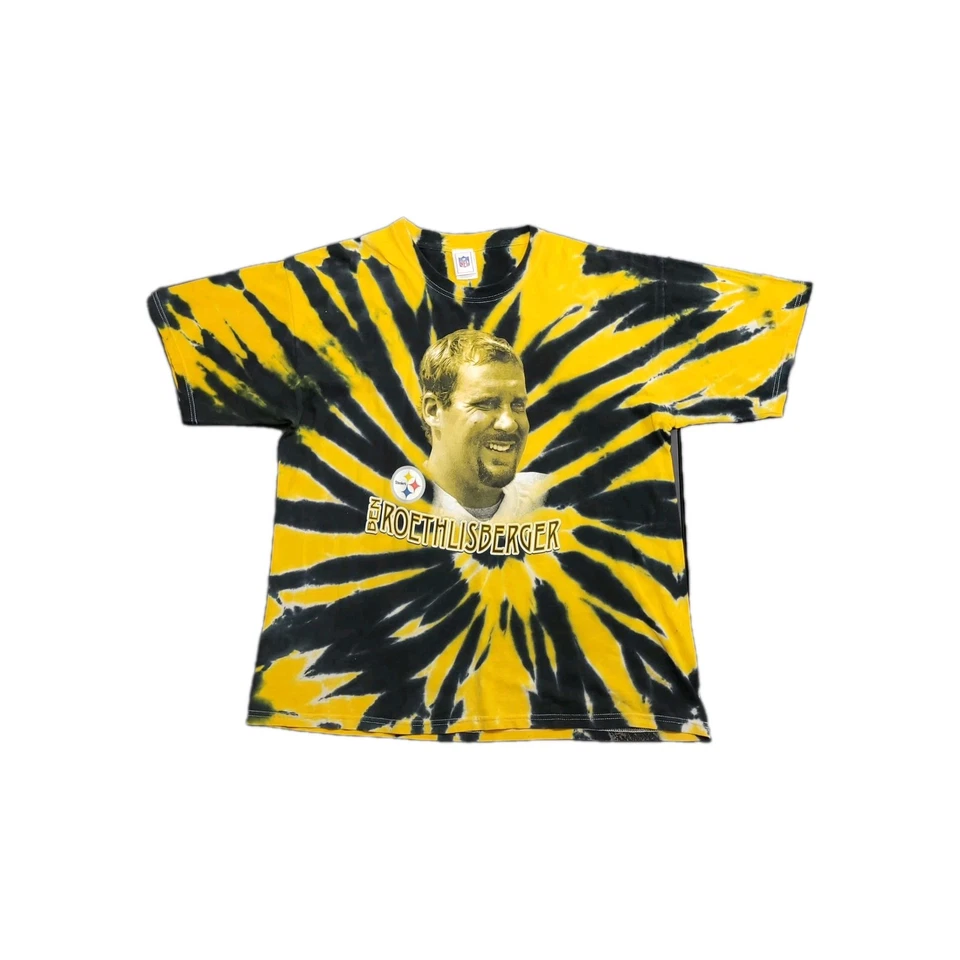 NFL Pittsburgh Steelers Camiseta Ben Roethlisberger Manga Corta Tie Dye Talla XL Foto 1 de 4