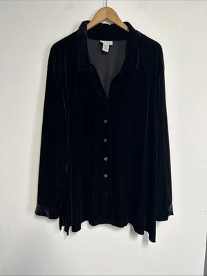 Женская футболка Avenue 30/32 черная измельченный бархат на пуговицах праздничная эластичная с дефектом - Изображение 1 из 4