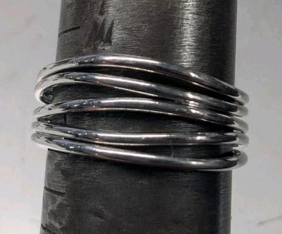 Anillo Tiffany & Co Elsa Perertti Oro 18k 5 Filas Onda Talla 8.5 Foto 1 de 4