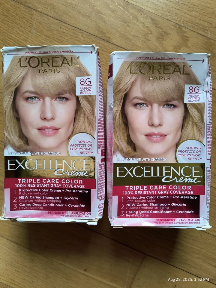 Loreal Excellence Creme 8g Medium Golden Blonde Warmer Hair Color Dye