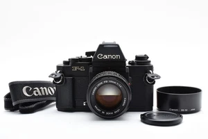 [COME NUOVO]Canon NUOVA F-1 AE Finder fotocamera pellicola + [COME NUOVA] nuovo obiettivo FD 50mm f1.4 dal GIAPPONE - Foto 1 di 13