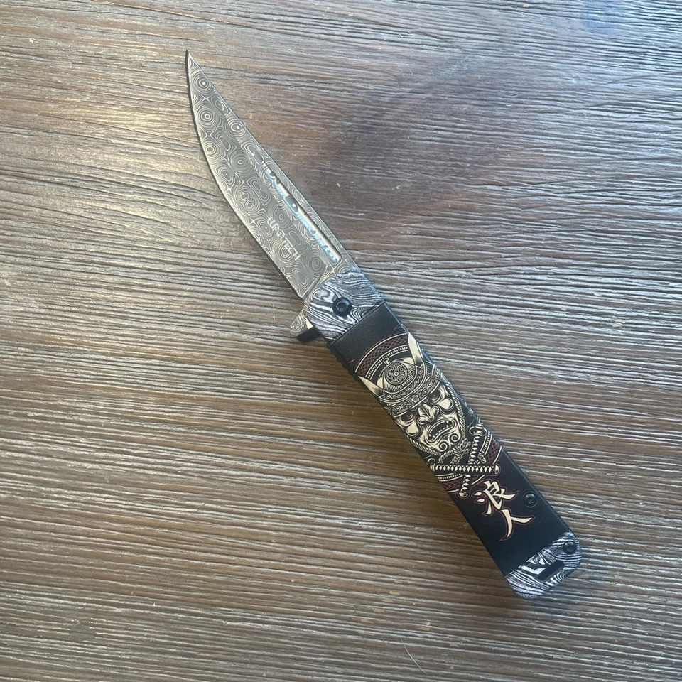 Wartech 武士大马士革 3 英寸折叠刀,很好! — 第 1/4 张图片