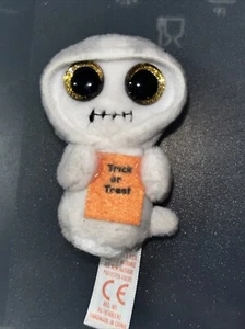 Ty Beanie Boos 6" Mist the White Halloween Ghost Ghoul Glitter Eyes 2016 - Picture 1 of 2