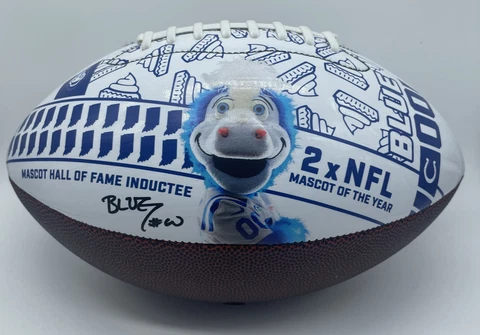NFL Indianapolis Colts Mascot Blue Exclusive Blood Drive 2022 Promo Football Cover