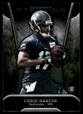2013 Bowman Sterling Chris Harper 18   RC  Seattle Seahawks - Image 1 of 2