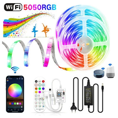 5050 SMD RGB LED Streifen Stripe Licht Band Leiste Wasserdicht +Musik Controller - Bild 1 von 4