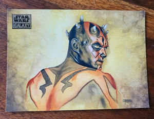 Star Wars Darth Maul Galaxy Series 7  Card - Brian Rood  Artwork #88