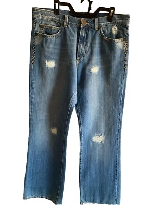 X-Ray Black Label Jeans Mens 36 x 31 Blue Distressed Medium Wash - Image 1 of 4