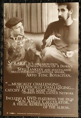 SERART 12x18 promo poster 2sided Serj Tankian Arto Tunçboyacıyan SOAD  - Image 1 of 4