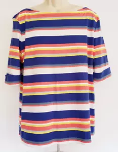 Lauren Ralph Lauren maritim gestreiftes Top Damen Gr. 3XL Kurzarm Freizeit - Bild 1 von 12