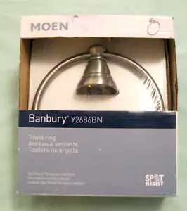 NUOVO anello asciugamano MOEN Banbury resistente alle macchie nichel spazzolato parte #Y2686BN SPEDIZIONE GRATUITA - Foto 1 di 5