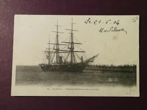 CPA 76 LE HAVRE - Croiseur Américain Dans les Jetées " Madeleine " - Imagen 1 de 2