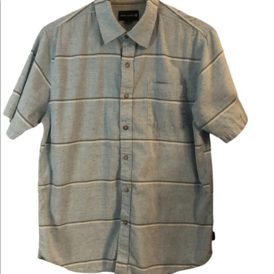 Ocean Current mens shirt Size L button front collared short sleeve pocket blue - Image 1 of 4