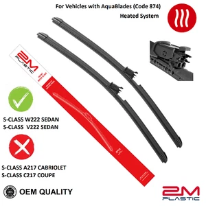 Limpiaparabrisas delantero cuchilla limpiaparabrisas para Mercedes S450 S550 S550e S560 con lavadora térmica - Imagen 1 de 4