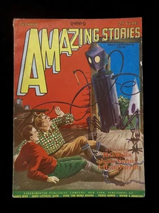 AMAZING STORIES Jan. 1928 Edmond Hamilton Verne - Picture 1 of 15
