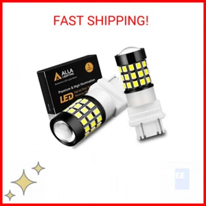 Alla Lighting T25 3157 3156 Strobe Reverse Light LED Bulbs, 6000K Xenon White Su - Picture 1 of 2