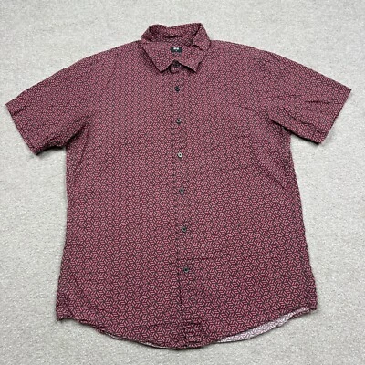 Uniqlo Men's Shirt Size M Red Short Sleeve Button Up Collared Breathable Preppy - Image 1 of 4
