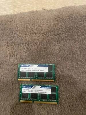 USED Laptop RAM - Timetec 16 GB (8GBx2) DDR3L 1600 CL11 (76TT16NUSL2R8-8G) - Image 1 of 2