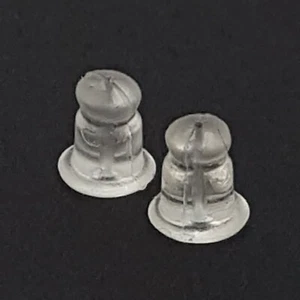 6mm x 5mm Rubber Earring Backs Stoppers Barrel Shape For Hook Stud Post Earrings - Picture 1 of 12