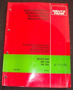 DEUTZ FAHR WORKSHOP SERVICE MANUAL Driven Front Axles 4180 APL 345 350 - Picture 1 of 1