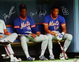 Doc Gooden/Darryl Strawberry Autographed 16x20 On Bench PF Photo- JSA W Auth - Imagen 1 de 10