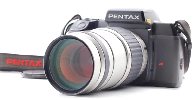 PENTAX SF7 Black SMC FA 100-300mm f/4.7-5.8 Lens Silver From Japan [N MINT] - Image 1 of 4