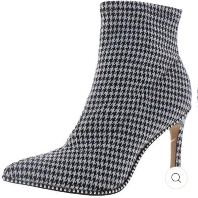Bar lll черный/белый Melanay ботинок размер 7,5 houndstooth печати - Изображение 1 из 4