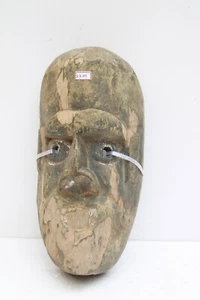 1900's Vintage Old Hand Carved Wooden Folk Tribal Wall Hanging Mask NH2201 - Picture 1 of 10