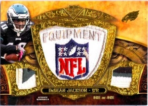 DESEAN JACKSON 2013 TOPPS TRIPLE THREADS NFL SHIELD PATCH SP 1/1 EAGLES - Picture 1 of 2