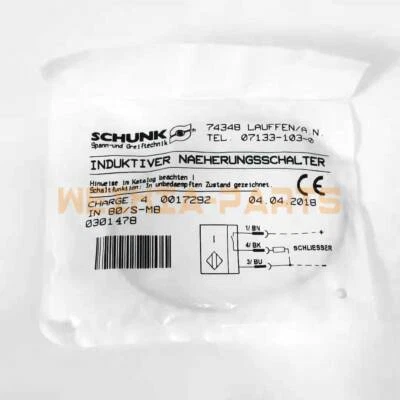 1PC New SCHUNK 0301478 IN 80/S-M8 Inductive Proximity Switch - Image 1 of 2