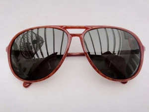 VINTAGE SILHOUETTE M2708 AVIATOR JASPED BERRY BROWN LENS 80S MADE IN AUSTRIA - Picture 1 of 5