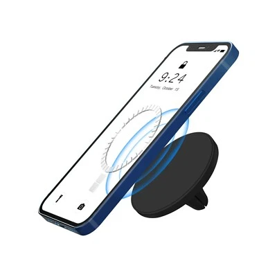 TechMatte MagGrip Air Vent Magnetic iPhone 12 MagSafe Car Mount Holder (Black) - Image 1 of 4