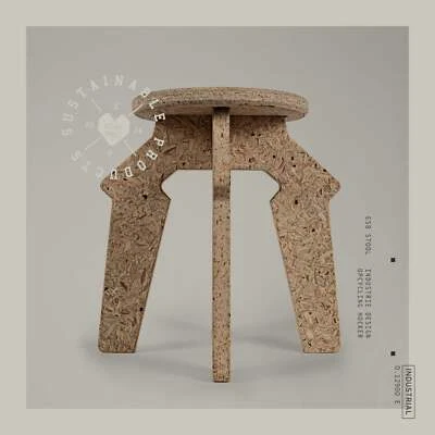 Rocket Pod – Handmade Industrie-Design Hocker aus ESB-Holz - Bild 1 von 4