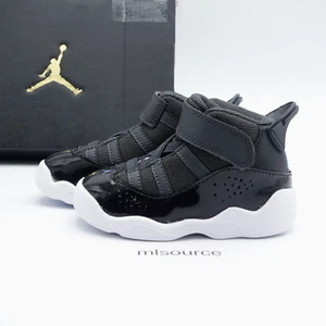 Jordan 6 Rings Hook and Loop Sneakers 323420-041 Anthracite Size 5 Toddler Kid's - Picture 1 of 7