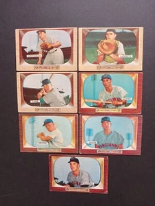 1955 Bowman Baseball Cincinnati Reds 7 Different Mixed Grade Joe Nuxhall - Picture 1 of 2
