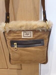 Pre Loved Genuine Australian Ugg Leather & Suede Crossbody / Shoulder Bag. VGC.
