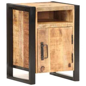 Solid Mango Bedside Table Drawers Storage Side Cabinet Rustic Bedroom Nightstand - Picture 1 of 10