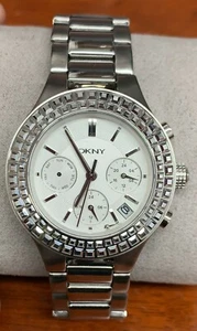 DKNY Chambers Silver-Tone Stainless Steel Multi Function Women's Watch NY2258 - Picture 1 of 1