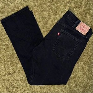 Levi's 514 Jeans Men’s Size 38x30 Slim Straight Red Tab Black Denim Pants - Picture 1 of 11