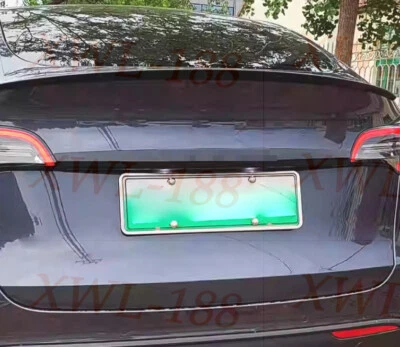 For Tesla Model Y 2021-2023 Black ABS Rear Door Trunk Lid Tailgate Strip Trim - Image 1 of 4