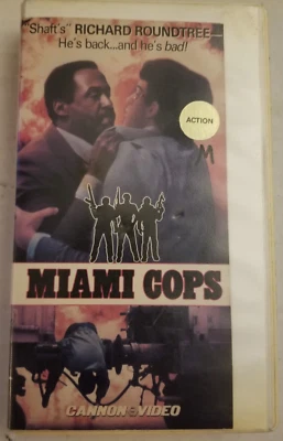 📼 VINTAGE 📼 Miami Cops 📼 (VHS, 1989) 📼 Former Rental 📼 TESTED 📼 - Image 1 of 4