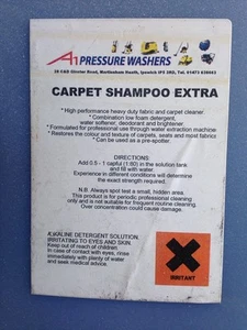 5lt Carpet Shampoo Extra Cleaning Solution, Cleans Carpets Seats Fabric - Picture 1 of 1