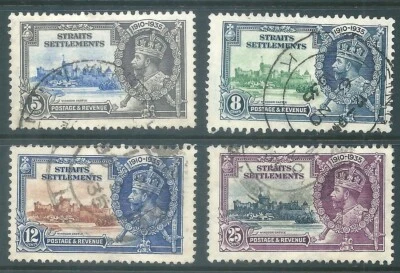 STRAITS SETTLEMENTS 1935 used George V Silver Jubilee SET - Image 1 of 2