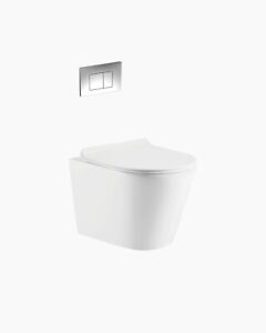 Bathroom Matte White In Wall Hung Toilet Concealed Cistern Superior Soft Close