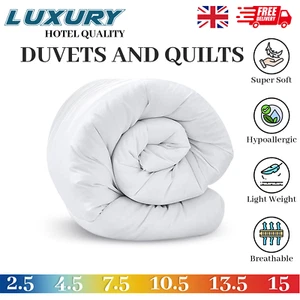 Hotel Quality Duvet Quilt Size Single Double Super King All Tog 4.5 10.5 13.5 15 - Picture 1 of 12