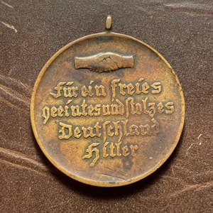 Hitler Hindenburg Medal Token Coin Germany #547 - Picture 1 of 2